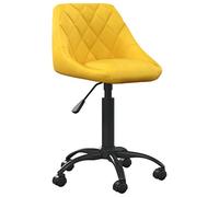 vidaXL Sedia da Ufficio Giallo Senape in Velluto
