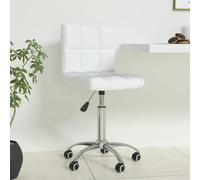 vidaXL Sedia da Ufficio Girevole Bianca in Similpelle