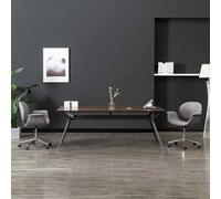 vidaXL Sedia da Ufficio Girevole Grigia in Tessuto