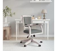 vidaXL Sedia da Ufficio Girevole Grigio Scuro in Tessuto