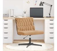 vidaXL Sedia da Ufficio Girevole in Tessuto Riccio Beige Effetto Lana