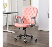 vidaXL Sedia da Ufficio Girevole Rosa in Similpelle