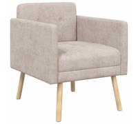 vidaXL Sedia d'accento Beige Tessuto in ciniglia