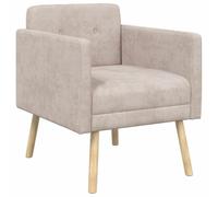 vidaXL Sedia d'accento Beige Tessuto in ciniglia