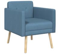 vidaXL Sedia d'accento Blu Tessuto in velluto a coste