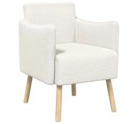 vidaXL Sedia d'accento Crema Bouclé