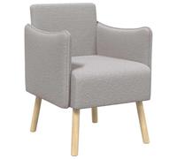 vidaXL Sedia d'accento Grigio Chiaro Bouclé
