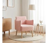 vidaXL Sedia d'accento Rosa Bouclé