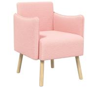 vidaXL Sedia d'accento Rosa Bouclé