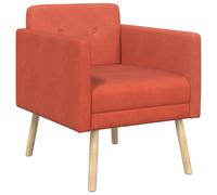 vidaXL Sedia d'accento Rosso Arancio Tessuto in velluto a coste