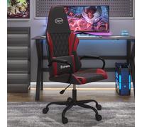 vidaXL Sedia Gaming Massaggio Nero e Rosso Vino in Similpelle