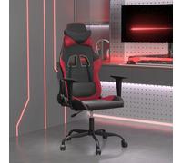 vidaXL Sedia Gaming Nero e Rosso Vino in Similpelle