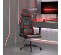 vidaXL Sedia Gaming Nero e Rosso Vino in Similpelle