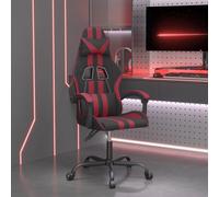 vidaXL Sedia Gaming Nero e Rosso Vino in Similpelle