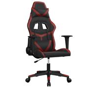 vidaXL Sedia Gaming Nero e Rosso Vino in Similpelle
