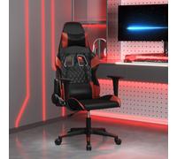 vidaXL Sedia Gaming Nero e Rosso Vino in Similpelle