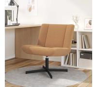 vidaXL Sedia girevole Beige 63 x 75 x 76 cm Pelle di Pecora