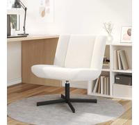 vidaXL Sedia girevole Crema 63 x 75 x 76 cm Pelle di Pecora