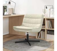 vidaXL Sedia girevole Crema 63 x 75 x 76 cm Similpelle