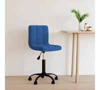 vidaXL Sedia Girevole da Ufficio in Velluto Blu