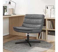vidaXL Sedia girevole Grigio 63 x 75 x 76 cm Similpelle