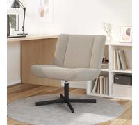 vidaXL Sedia girevole Grigio chiaro 63 x 75 x 76 cm Pelle di Pecora