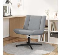 vidaXL Sedia girevole Grigio Chiaro 63 x 75 x 76 cm Tessuto