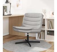 vidaXL Sedia girevole Grigio Nuvola 63 x 75 x 76 cm Tessuto
