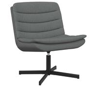 vidaXL Sedia girevole Grigio scuro 63 x 75 x 76 cm Tessuto