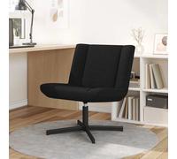 vidaXL Sedia girevole Nero 63 x 75 x 76 cm Tessuto