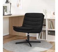 vidaXL Sedia girevole Nero 63 x 75 x 76 cm Tessuto