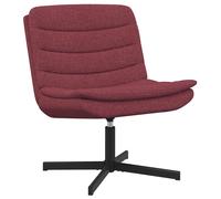 vidaXL Sedia girevole Rosso Vino 63 x 75 x 76 cm Tessuto