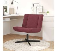 vidaXL Sedia girevole Rosso Vino 63 x 75 x 76 cm Tessuto