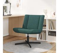 vidaXL Sedia girevole Verde Scuro 63 x 75 x 76 cm Tessuto