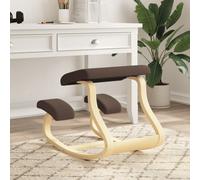 vidaXL Sedia Inginocchiatoio Marrone 48x71x51 cm Compensato di Betulla, sgabello inginocchiatoio, sedia ergonomica inginocchiatoio, seduta inginocchiatoio