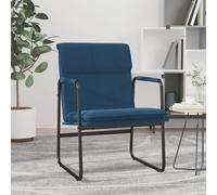 vidaXL Sedia Lounge Blu 55x64x80 cm in Tessuto