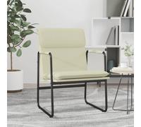 vidaXL Sedia Lounge Crema 55x64x80 cm in Similpelle