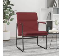 vidaXL Sedia Lounge Rosso Vino 55x64x80 cm in Similpelle