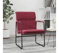 vidaXL Sedia Lounge Rosso Vino 55x64x80 cm in Tessuto