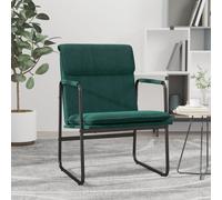 vidaXL Sedia Lounge Verde Scuro 55x64x80 cm in Tessuto