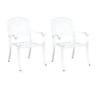 Sedia Moderna Bianca in Alluminio vidaXL | Resistente alle Intemperie Facile da Pulire Elegante Posto a Sedere per Giardino e Balcone Struttura Metallica Durevole Dimensioni Singola Compatta