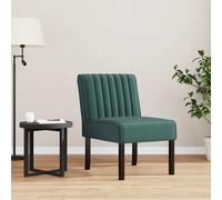 vidaXL Sedia Pantofola Verde Scuro in Velluto