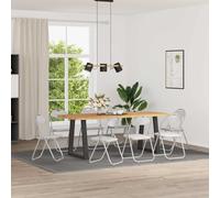 vidaXL Sedia pieghevole 8 pz Pelle Sintetica Bianco e Grigio