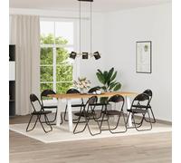 vidaXL Sedia pieghevole 8 pz Pelle Sintetica Nero 48 x 43,5 x 81 cm