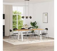 vidaXL Sedia pieghevole 8 pz Pelle Sintetica Nero e Grigio