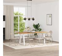 vidaXL Sedia pieghevole 8 pz Pelle Sintetica Sabbia 48 x 43,5 x 81 cm