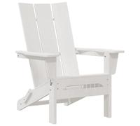 vidaXL Sedia Adirondack pieghevole Bianca 74.5x80.5x90 cm HDPE