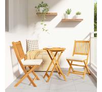 vidaXL Sedia pieghevole con cuscino 2 pcs Bianco 49 x 57.5 x 92cm
