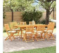 vidaXL Sedia pieghevole con cuscino 8 pcs Bianco 49 x 57.5 x 92cm