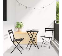 vidaXL Set di Sedie da Pranzo Pieghevoli Moderna Antracite in Acciaio per Balcone Patio Seduta Resistente alle Intemperie Design Compatto Mobili Confortevoli da Giardino Pieghevoli